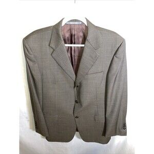Hickey Freeman Men’s Dress Blazer Size 42R Gray 100% Worsted Wool Business City